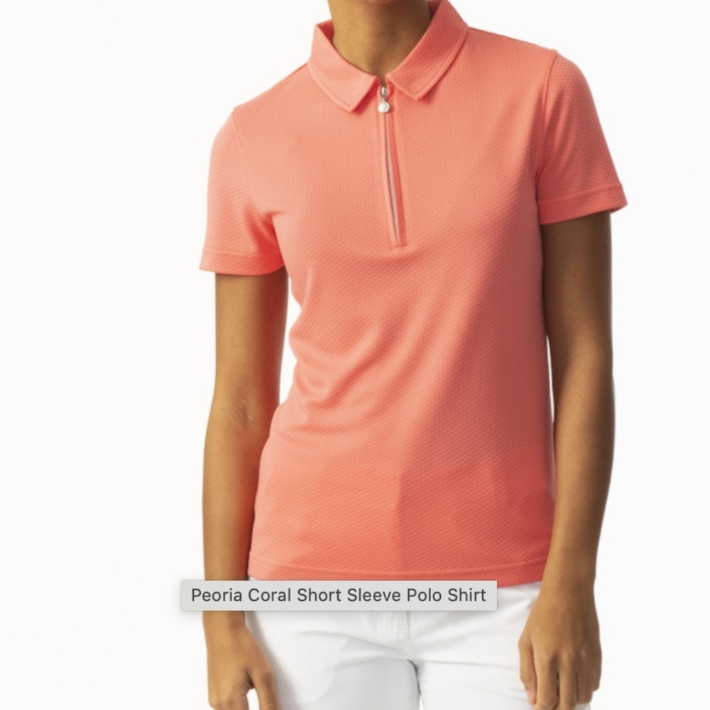 Daily Sports Peoria Coral Golf Athletic Polo Top Size Medium - NWT - Picture 6 of 6